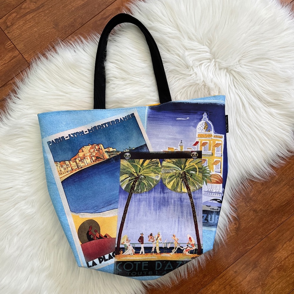 Lancome Paris-Lyon-Mediterranee-Cote D'Azur Canvas Tote Bag